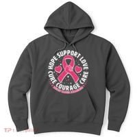 Breast Cancer Awareness Hope Support Love Cure Courage Care Hoodie thumb 0