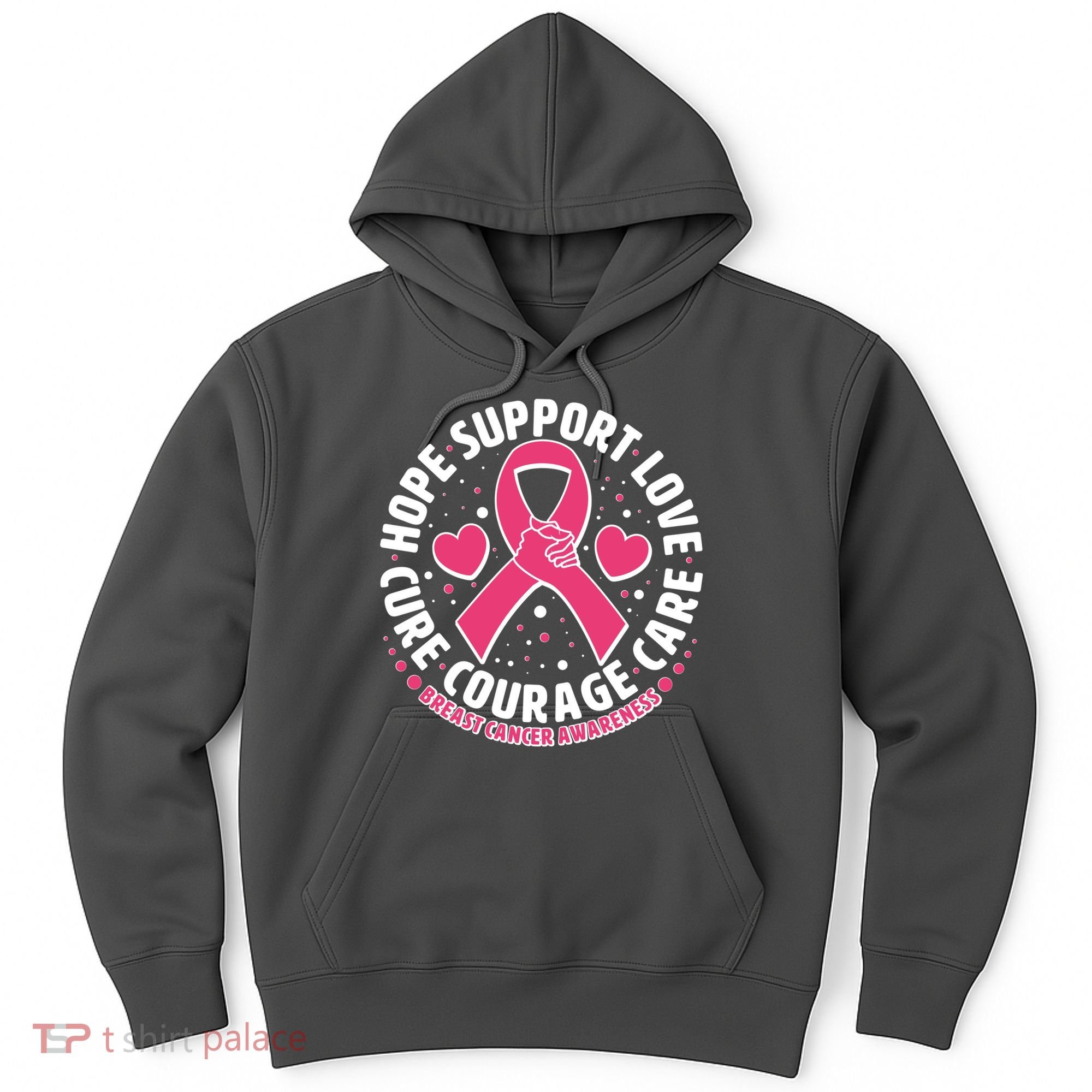 Breast Cancer Awareness Hope Support Love Cure Courage Care Hoodie