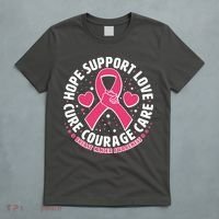 Breast Cancer Awareness Hope Support Love Cure Courage Care T-Shirt thumb 5