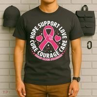 Breast Cancer Awareness Hope Support Love Cure Courage Care T-Shirt thumb 6