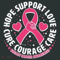 Breast Cancer Awareness Hope Support Love Cure Courage Care Coaster thumb 2