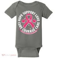 Breast Cancer Awareness Hope Support Love Cure Courage Care Baby Bodysuit thumb 0