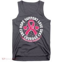 Breast Cancer Awareness Hope Support Love Cure Courage Care Tank Top thumb 0