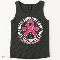 Breast Cancer Awareness Hope Support Love Cure Courage Care Tank Top thumb 2