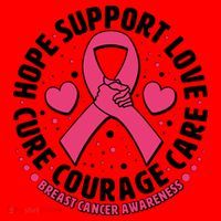 Breast Cancer Awareness Hope Support Love Cure Courage Care Santa Hat thumb 1