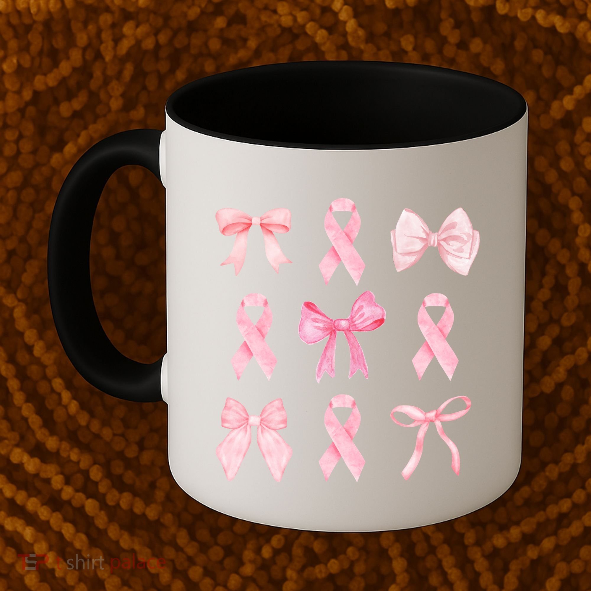 Breast Cancer Awareness Bow Ribbon Coffee Mug