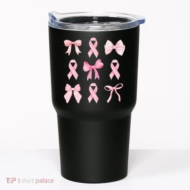 Breast Cancer Awareness Bow Ribbon Tumbler