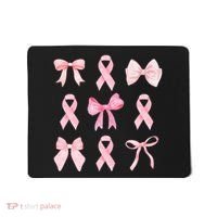 Breast Cancer Awareness Bow Ribbon Mousepad thumb 0
