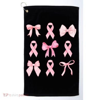 Breast Cancer Awareness Bow Ribbon Golf Towel