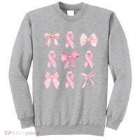 Breast Cancer Awareness Bow Ribbon Sweatshirt thumb 0