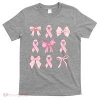 Breast Cancer Awareness Bow Ribbon T-Shirt thumb 0