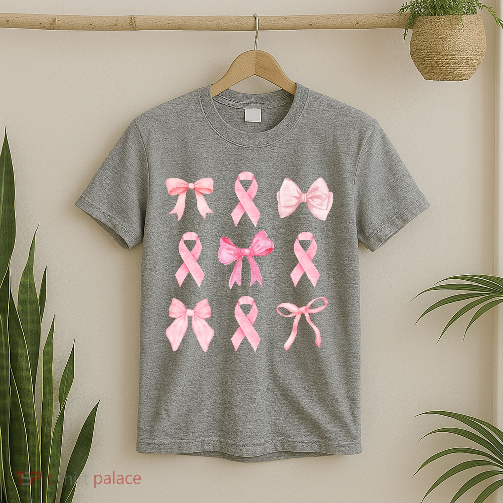 Breast Cancer Awareness Bow Ribbon T-Shirt