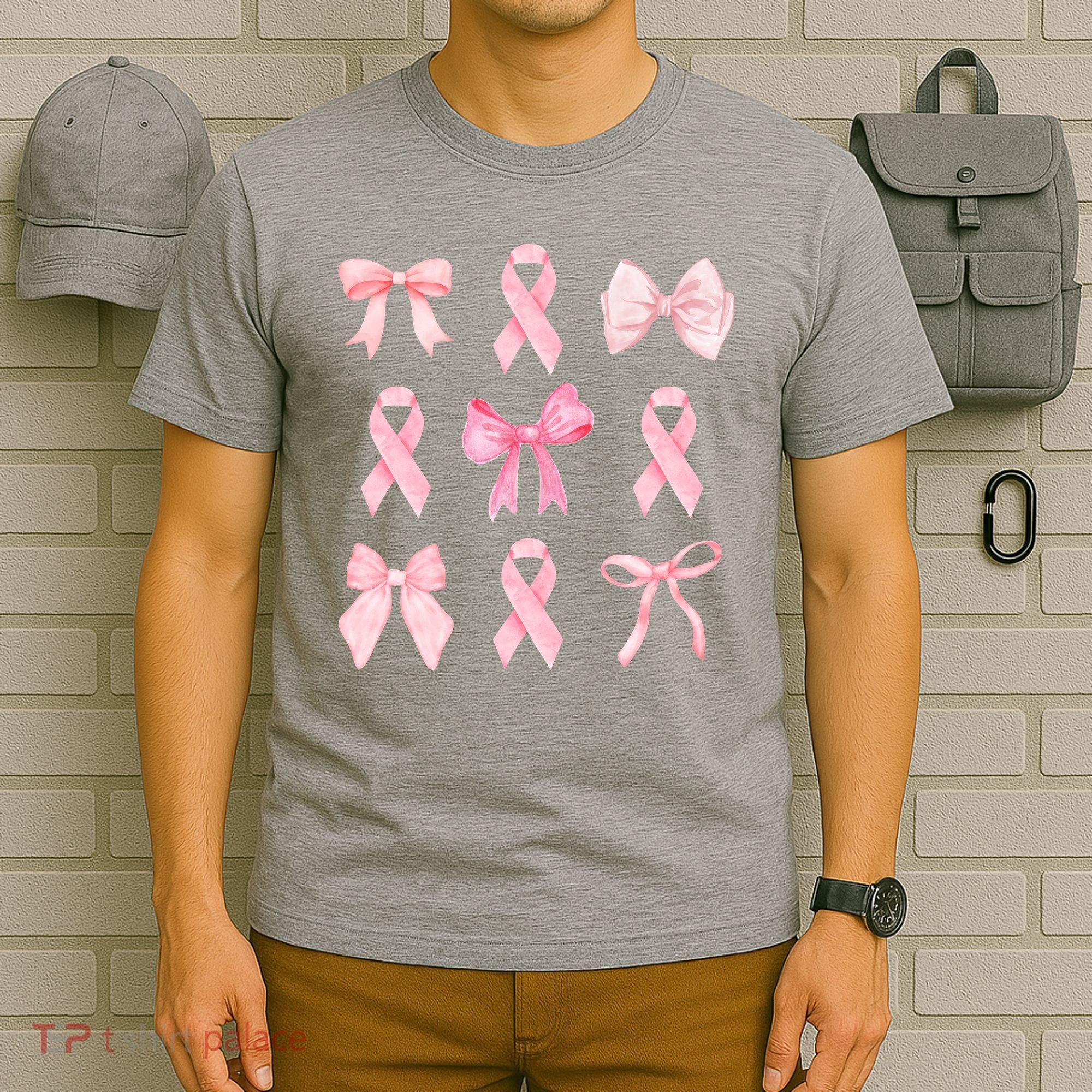 Breast Cancer Awareness Bow Ribbon T-Shirt