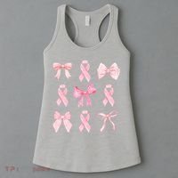 Breast Cancer Awareness Bow Ribbon Women's Tank Top thumb 3