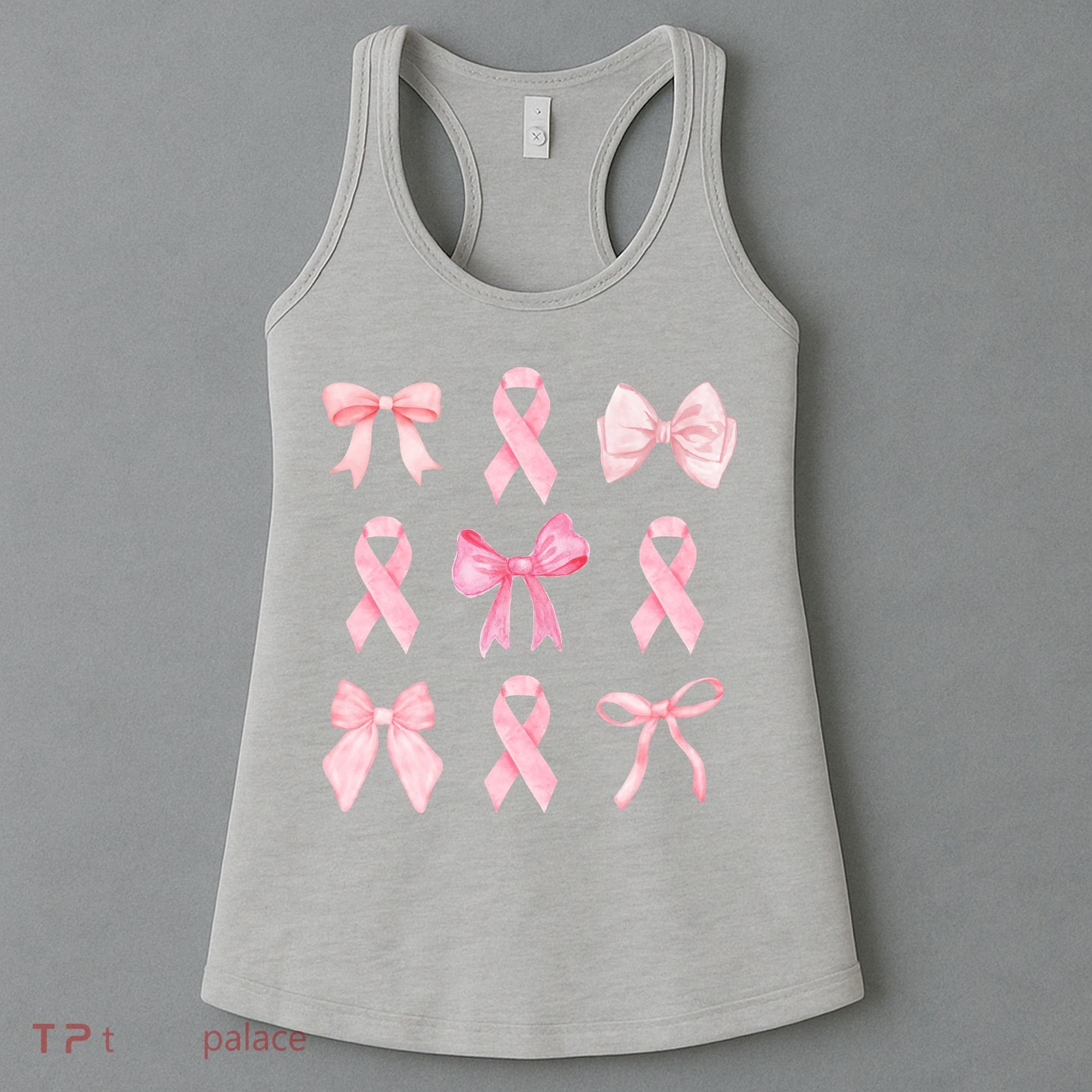 Breast Cancer Awareness Bow Ribbon Women's Tank Top