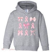 Breast Cancer Awareness Bow Ribbon Toddler Hoodie thumb 0