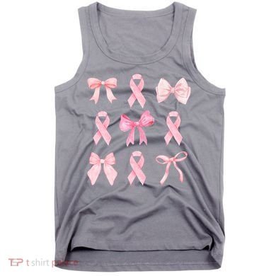 Breast Cancer Awareness Bow Ribbon Tank Top