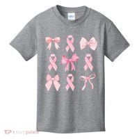 Breast Cancer Awareness Bow Ribbon Kids T-Shirt thumb 0