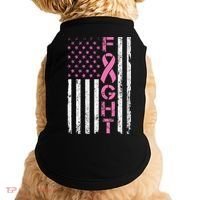 Breast Cancer Awareness American Flag Distressed Doggie Tank thumb 0