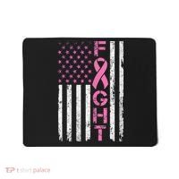 Breast Cancer Awareness American Flag Distressed Mousepad thumb 0