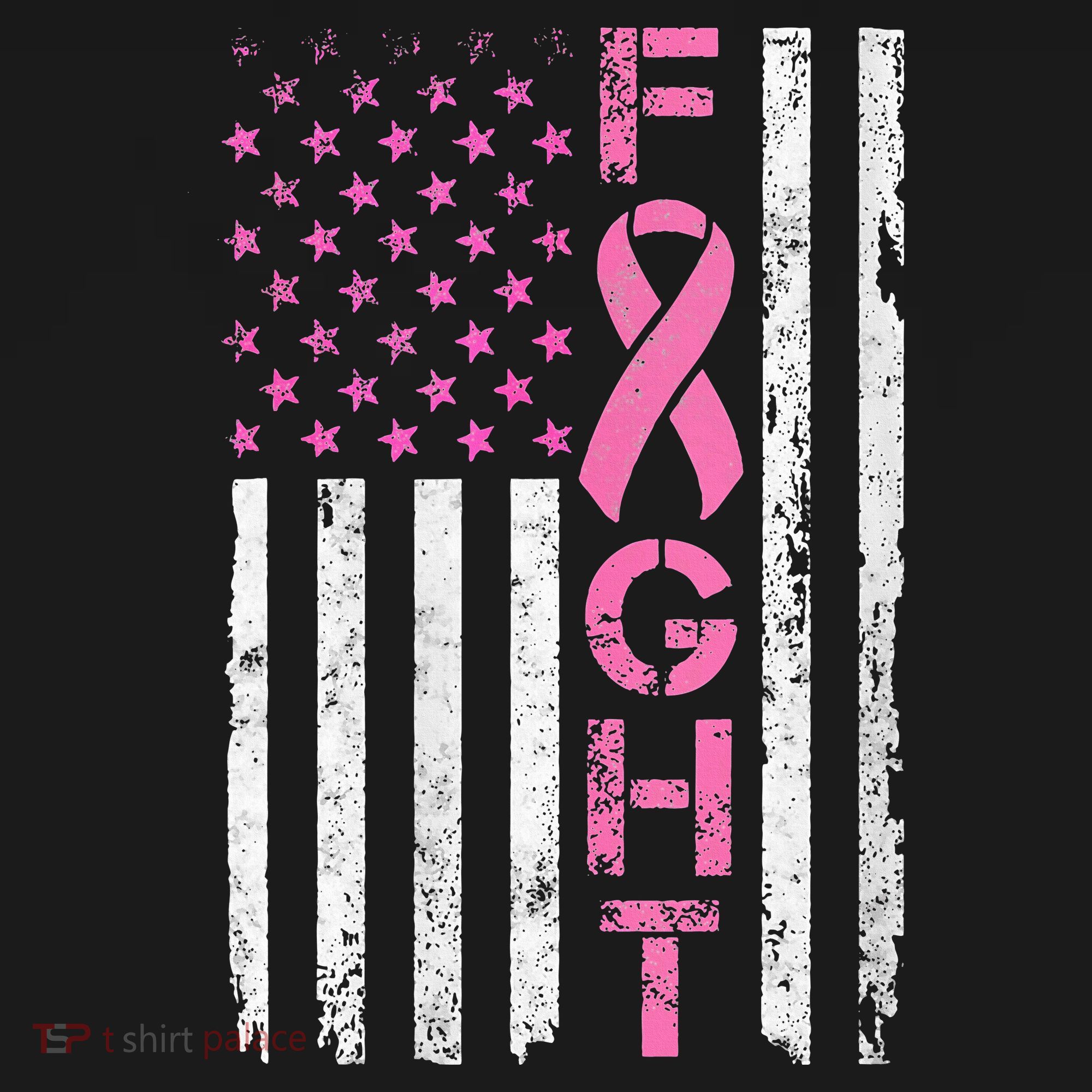 Breast Cancer Awareness American Flag Distressed Toddler Hoodie