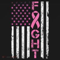 Breast Cancer Awareness American Flag Distressed Kids Sweatshirt thumb 2