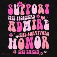 Breast Cancer Awareness Support Admire Honor Ladies PosiCharge Tri-Blend Wicking Tank thumb 2