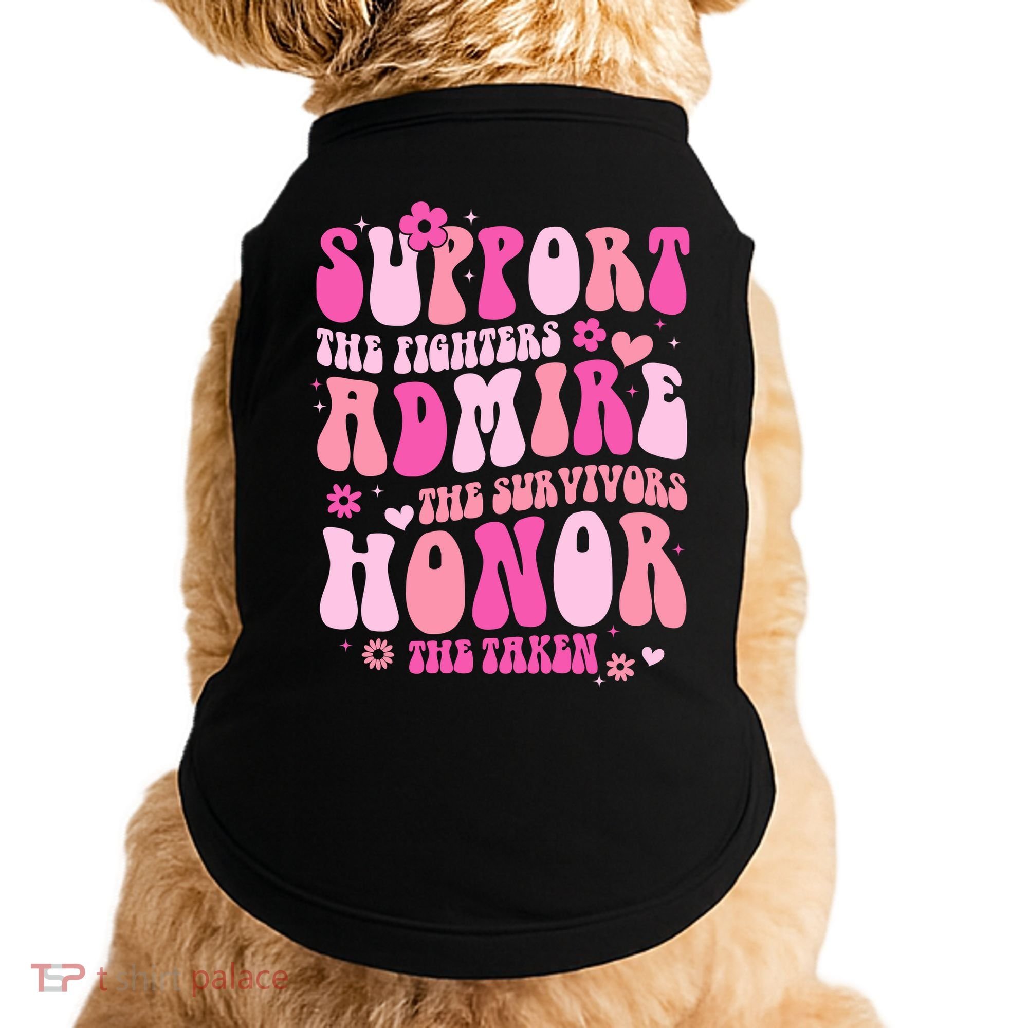 Breast Cancer Awareness Support Admire Honor Doggie Tank