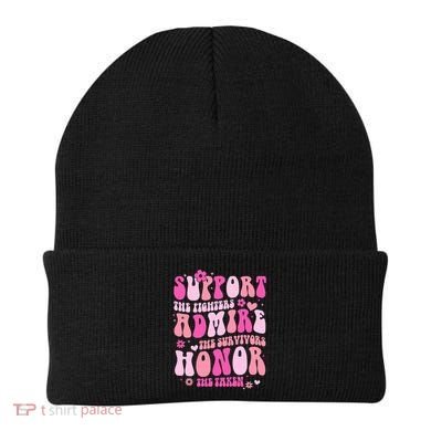 Breast Cancer Awareness Support Admire Honor Beanie