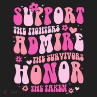 Breast Cancer Awareness Support Admire Honor Beanie thumb 2