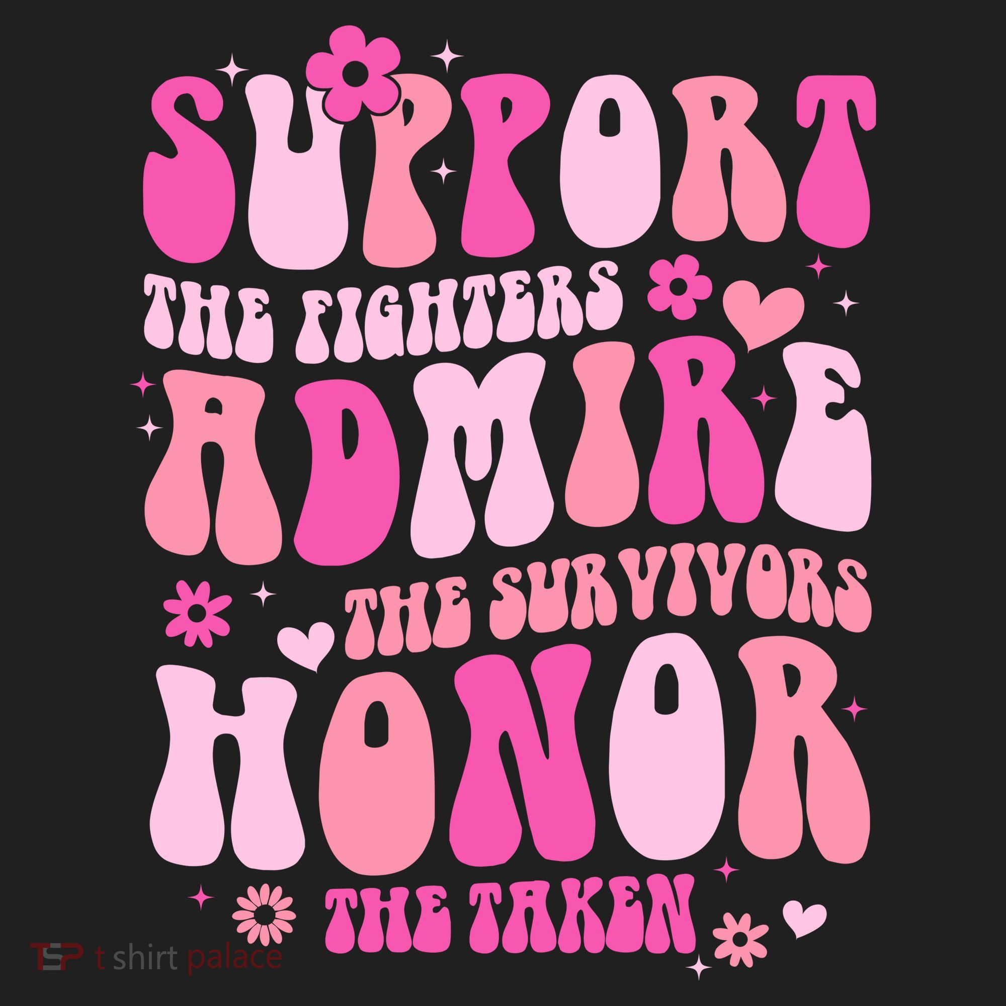 Breast Cancer Awareness Support Admire Honor Golf Towel