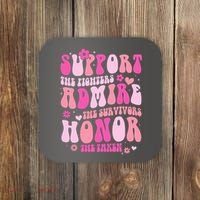 Breast Cancer Awareness Support Admire Honor Coaster thumb 0