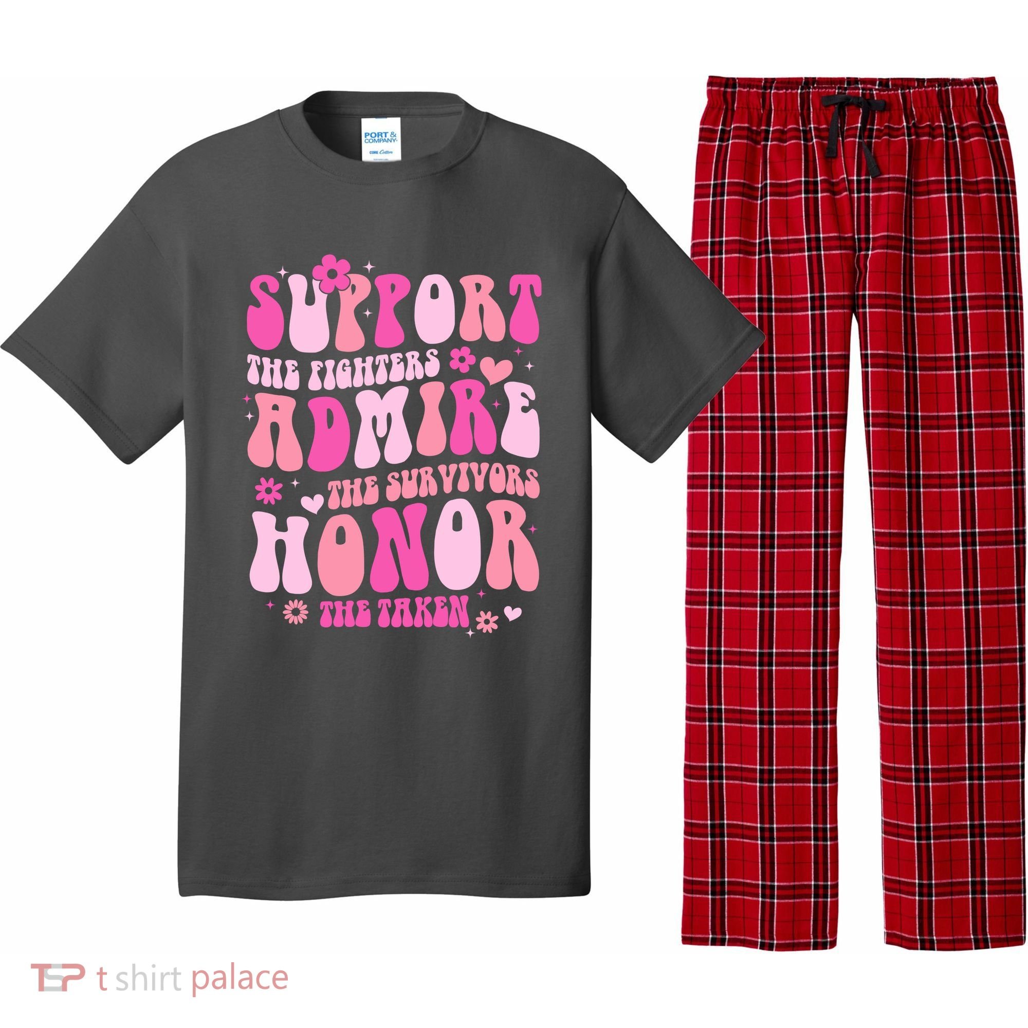 Breast Cancer Awareness Support Admire Honor Pajama Set