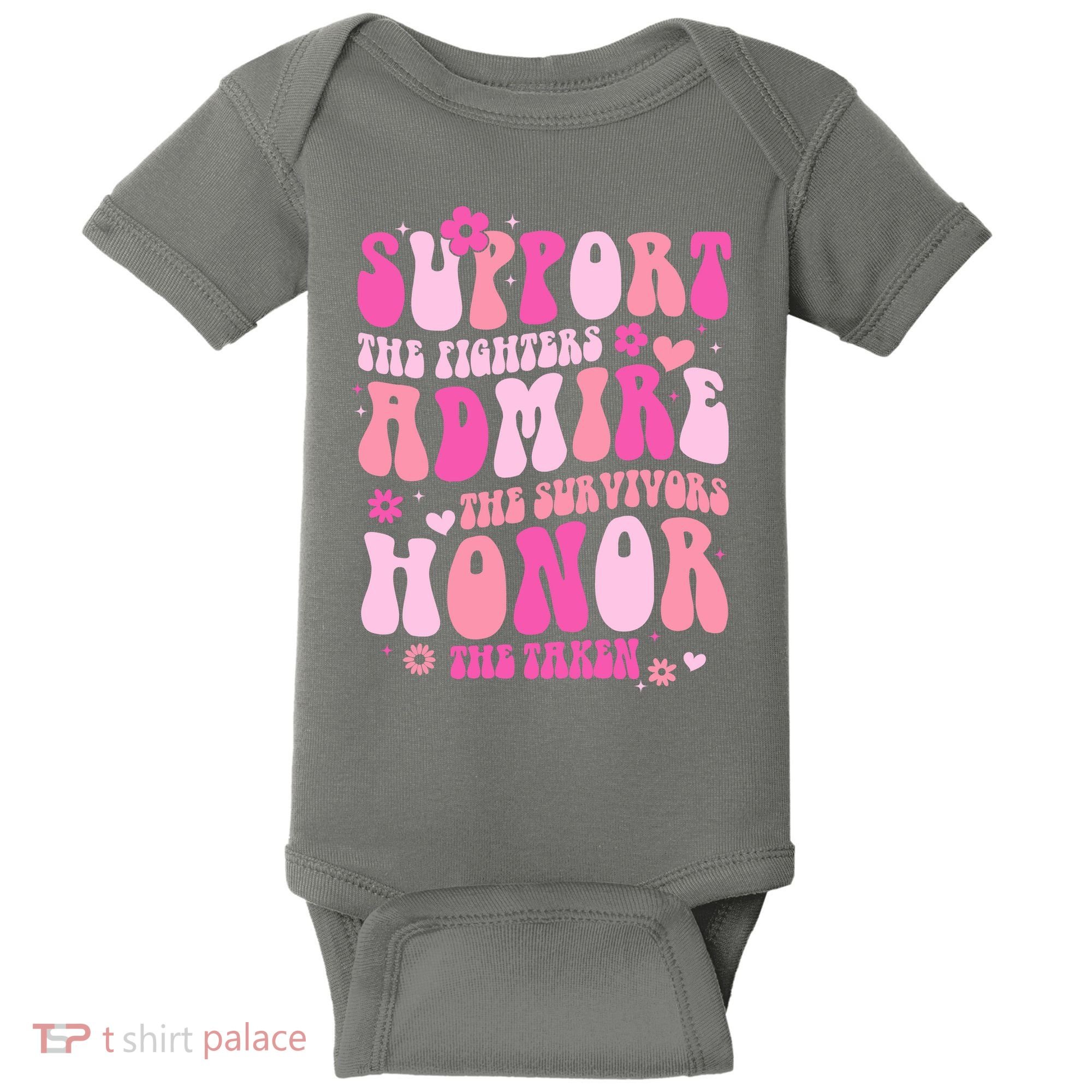 Breast Cancer Awareness Support Admire Honor Baby Bodysuit
