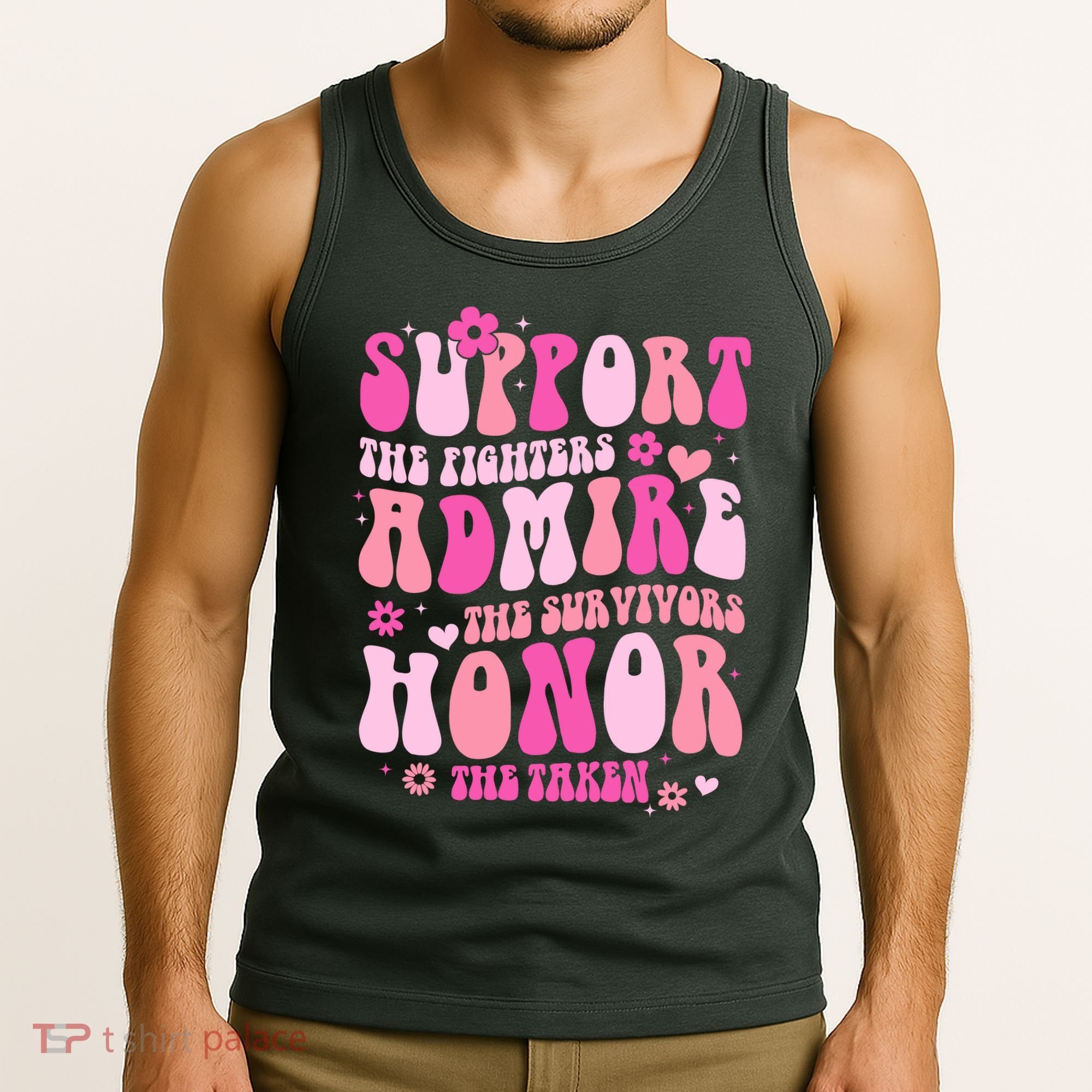 Breast Cancer Awareness Support Admire Honor Tank Top