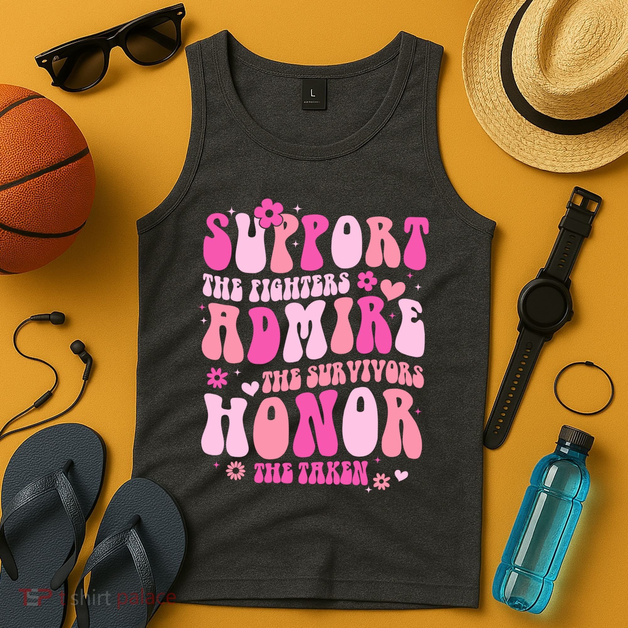 Breast Cancer Awareness Support Admire Honor Tank Top
