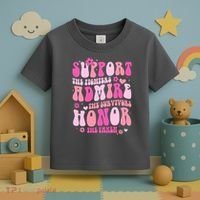 Breast Cancer Awareness Support Admire Honor Toddler T-Shirt thumb 3