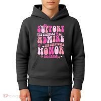 Breast Cancer Awareness Support Admire Honor Kids Hoodie thumb 4