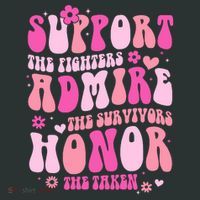 Breast Cancer Awareness Support Admire Honor Kids Long Sleeve Shirt thumb 2