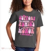 Breast Cancer Awareness Support Admire Honor Kids T-Shirt thumb 2