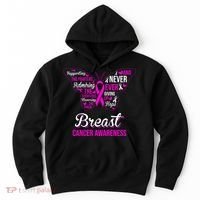 Breast Cancer Awareness Pink Butterfly Ribbon Quotes Hoodie thumb 0