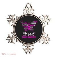 Breast Cancer Awareness Pink Butterfly Ribbon Quotes Ornament thumb 0