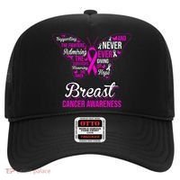 Breast Cancer Awareness Pink Butterfly Ribbon Quotes Hat thumb 0