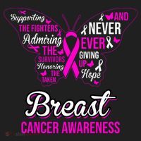 Breast Cancer Awareness Pink Butterfly Ribbon Quotes Golf Towel thumb 3