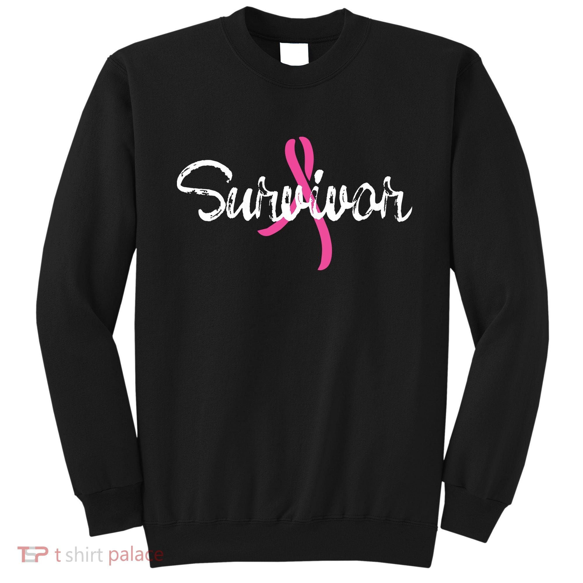 Breast Cancer Awareness Survivor Pink Ribbon Gift Sweatshirt