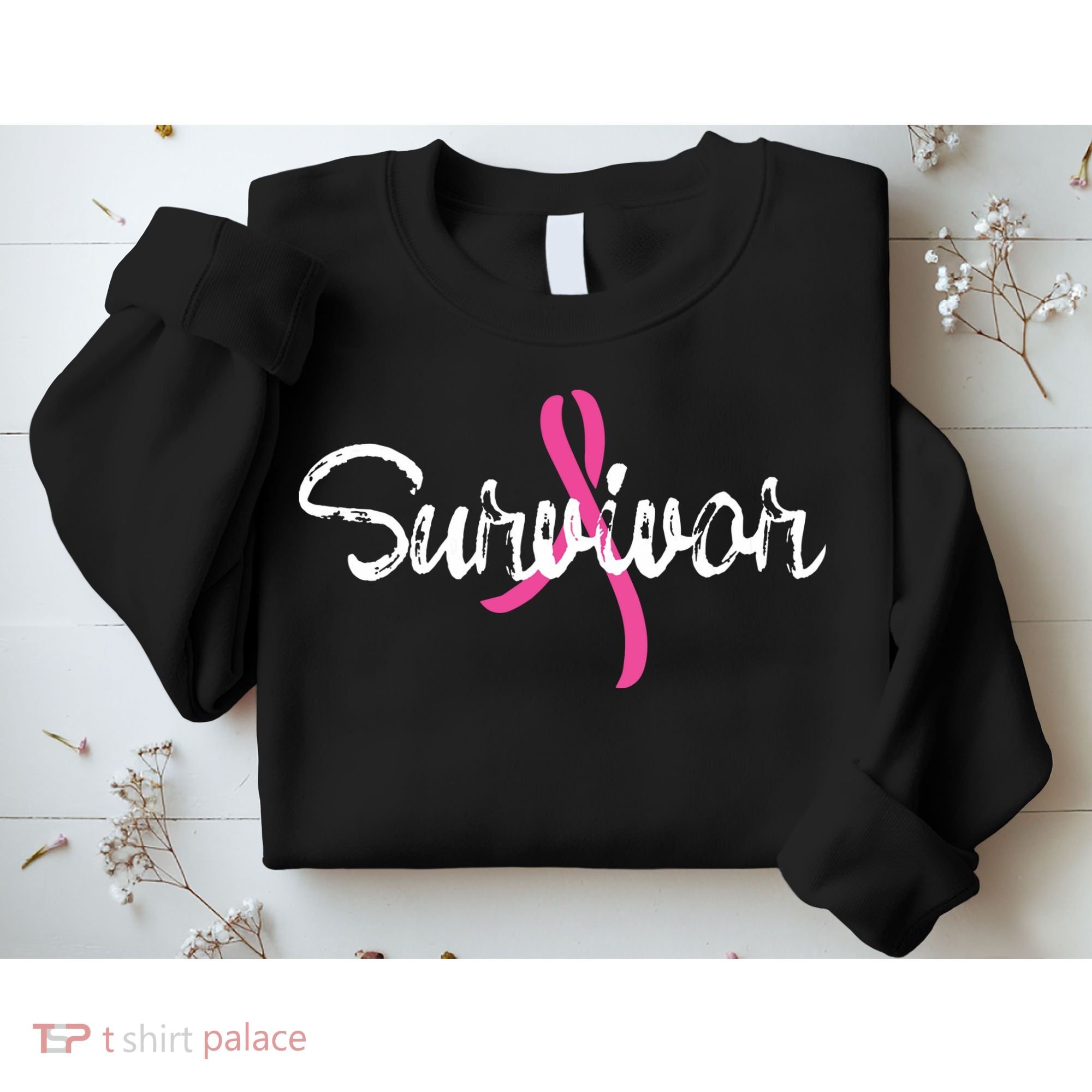 Breast Cancer Awareness Survivor Pink Ribbon Gift Sweatshirt
