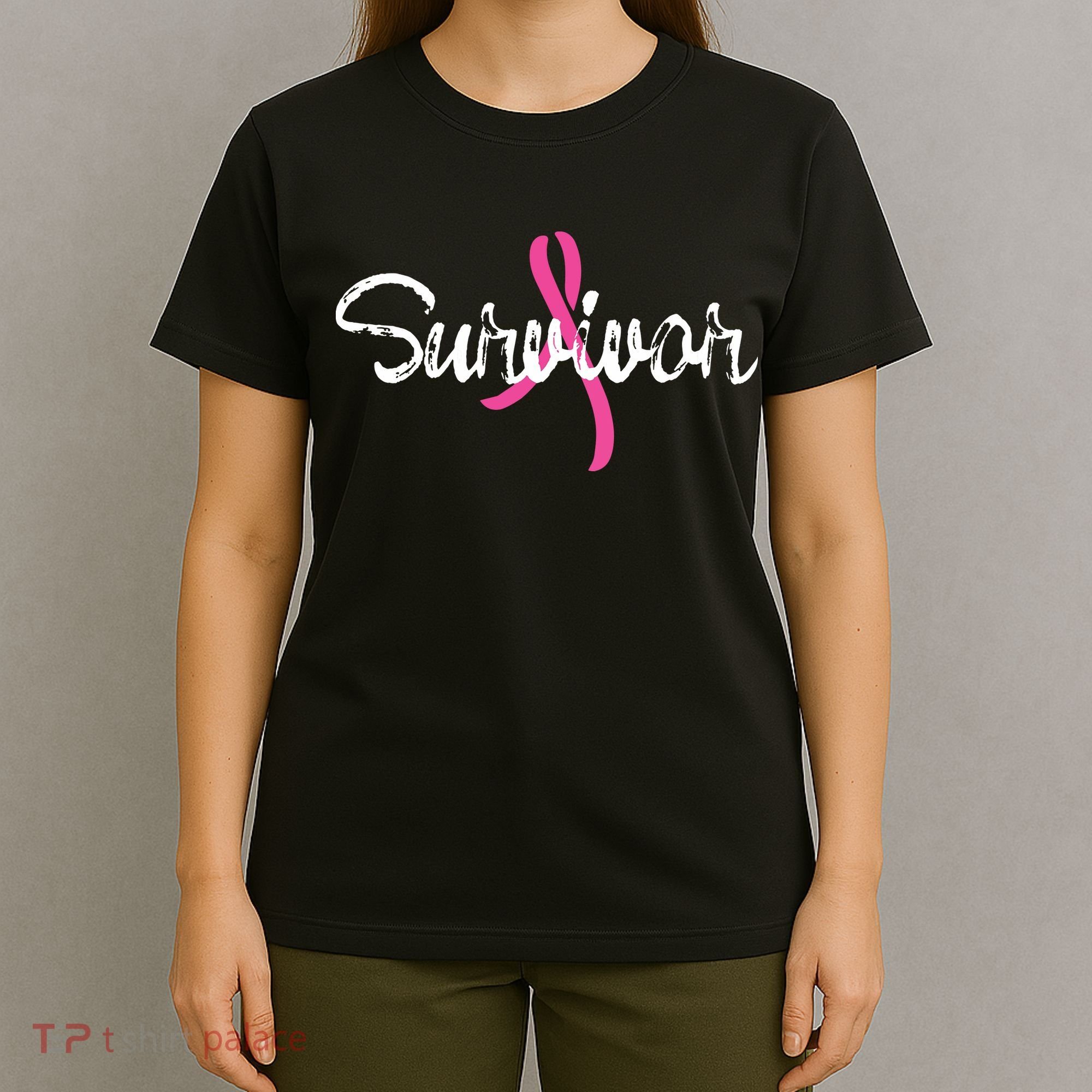 Breast Cancer Awareness Survivor Pink Ribbon Gift T-Shirt