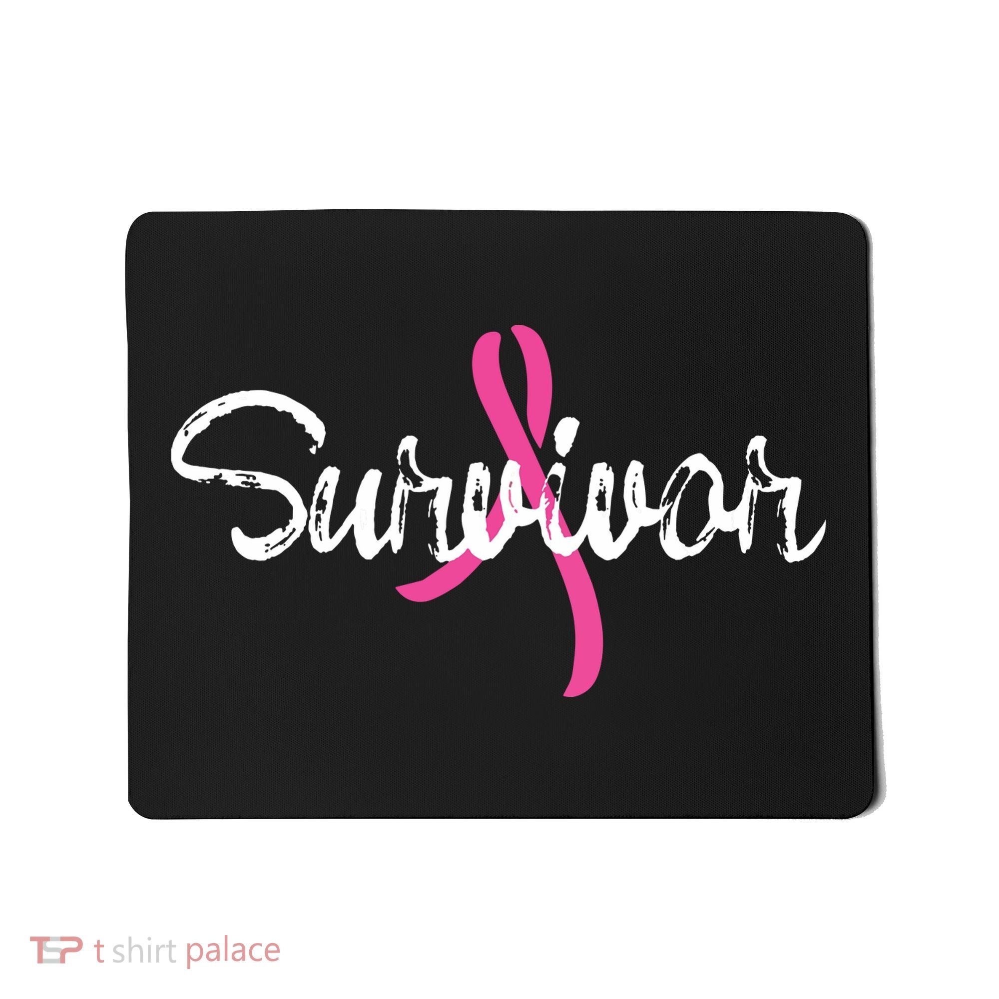 Breast Cancer Awareness Survivor Pink Ribbon Gift Mousepad