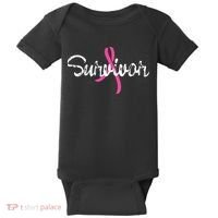 Breast Cancer Awareness Survivor Pink Ribbon Gift Baby Bodysuit thumb 0
