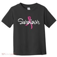 Breast Cancer Awareness Survivor Pink Ribbon Gift Toddler T-Shirt thumb 0
